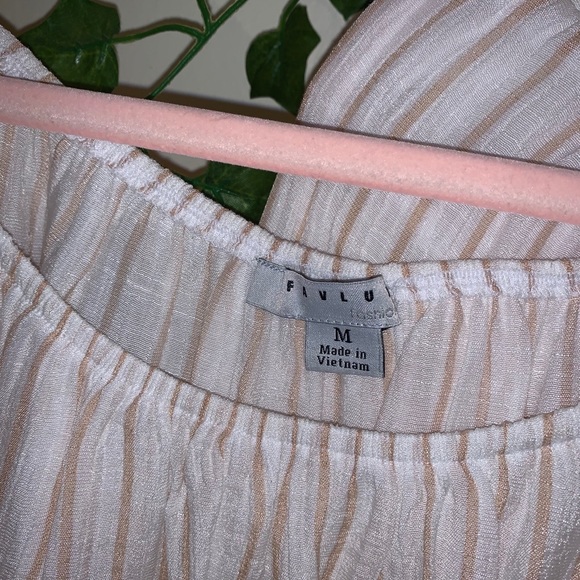 Yellow and White Flowy Two Piece Set - Picture 3 of 4